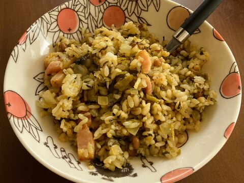 【納豆いり♡】絶品‼高菜チャーハン